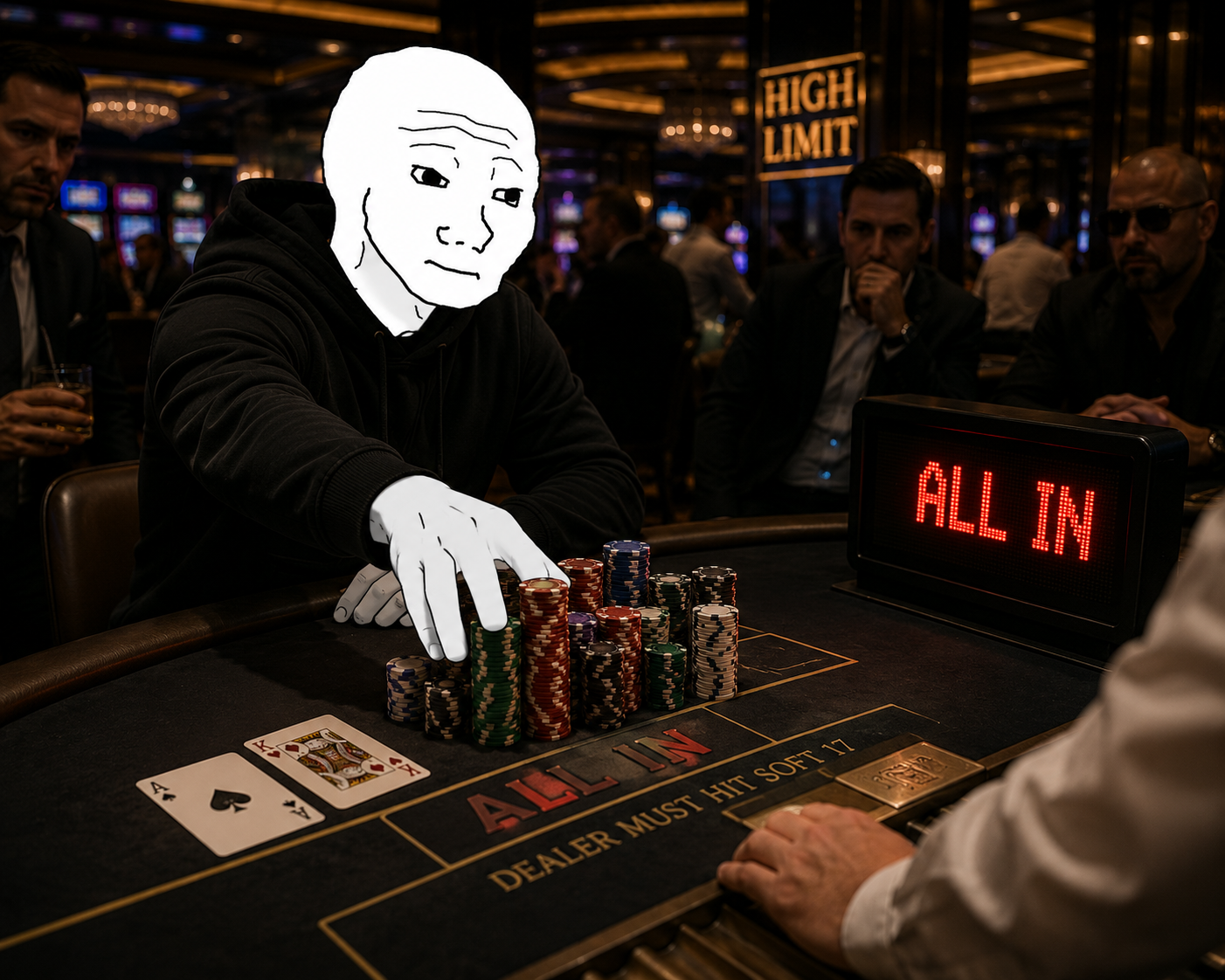 wojak all in - a Wojak meme on farm.meme