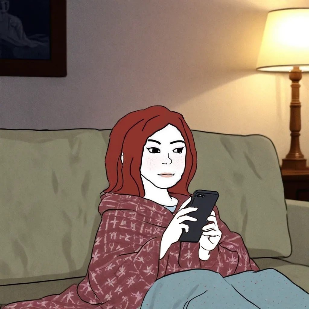 Wifejak comfy on the couch - a Wifejak meme on farm.meme