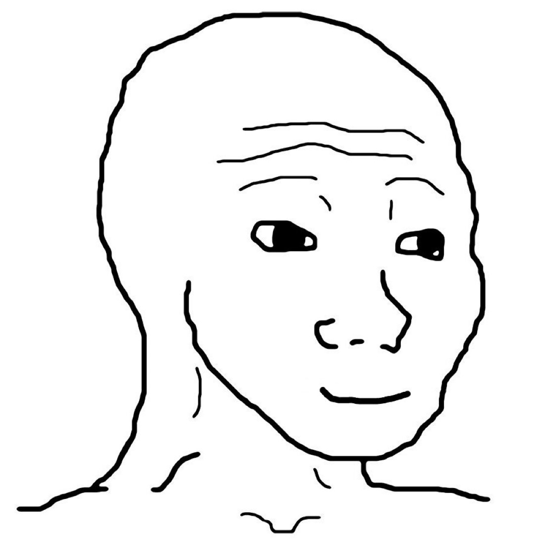 Smirking Wojak - a Wojak meme on farm.meme