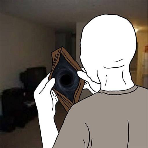 Black hole wallet Wojak - a Wojak meme on farm.meme