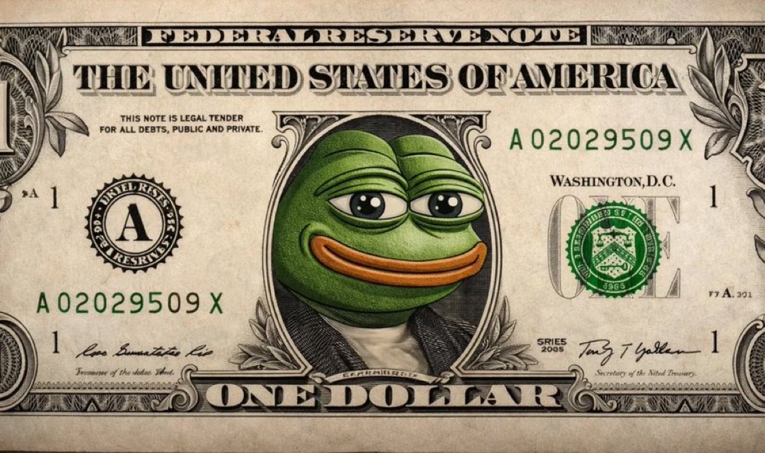 Dollar bill Pepe - a Pepe meme on farm.meme