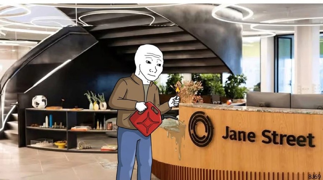 Wojak torches Jane Street - a Wojak meme on farm.meme