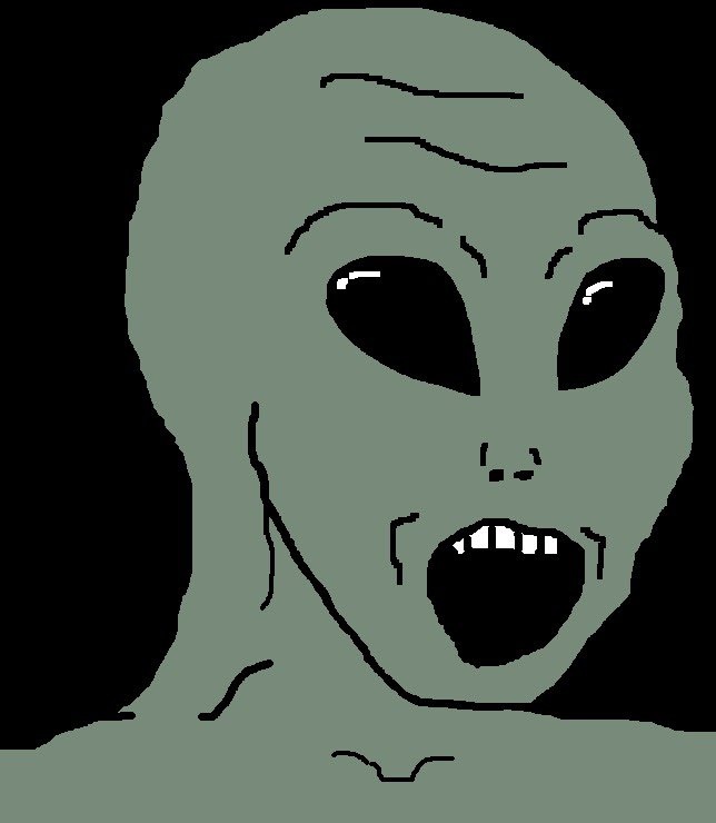 Alien soyjak - a Soyjak meme on farm.meme