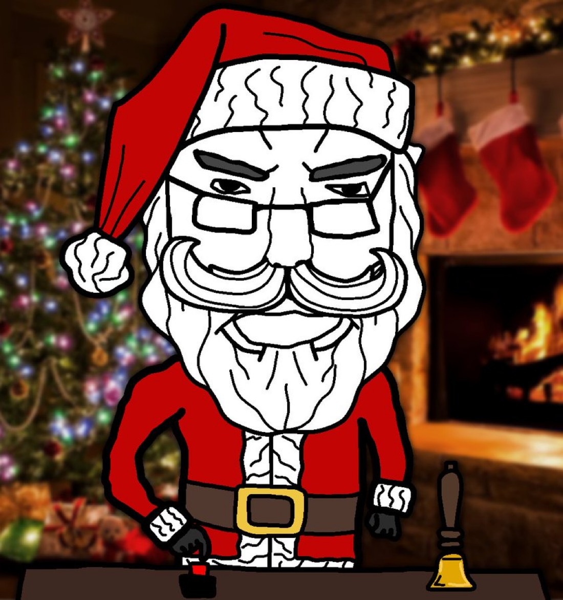 Santa Chudjak - a Chud meme on farm.meme