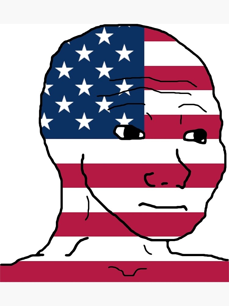American Flag Wojak - a Wojak meme on farm.meme