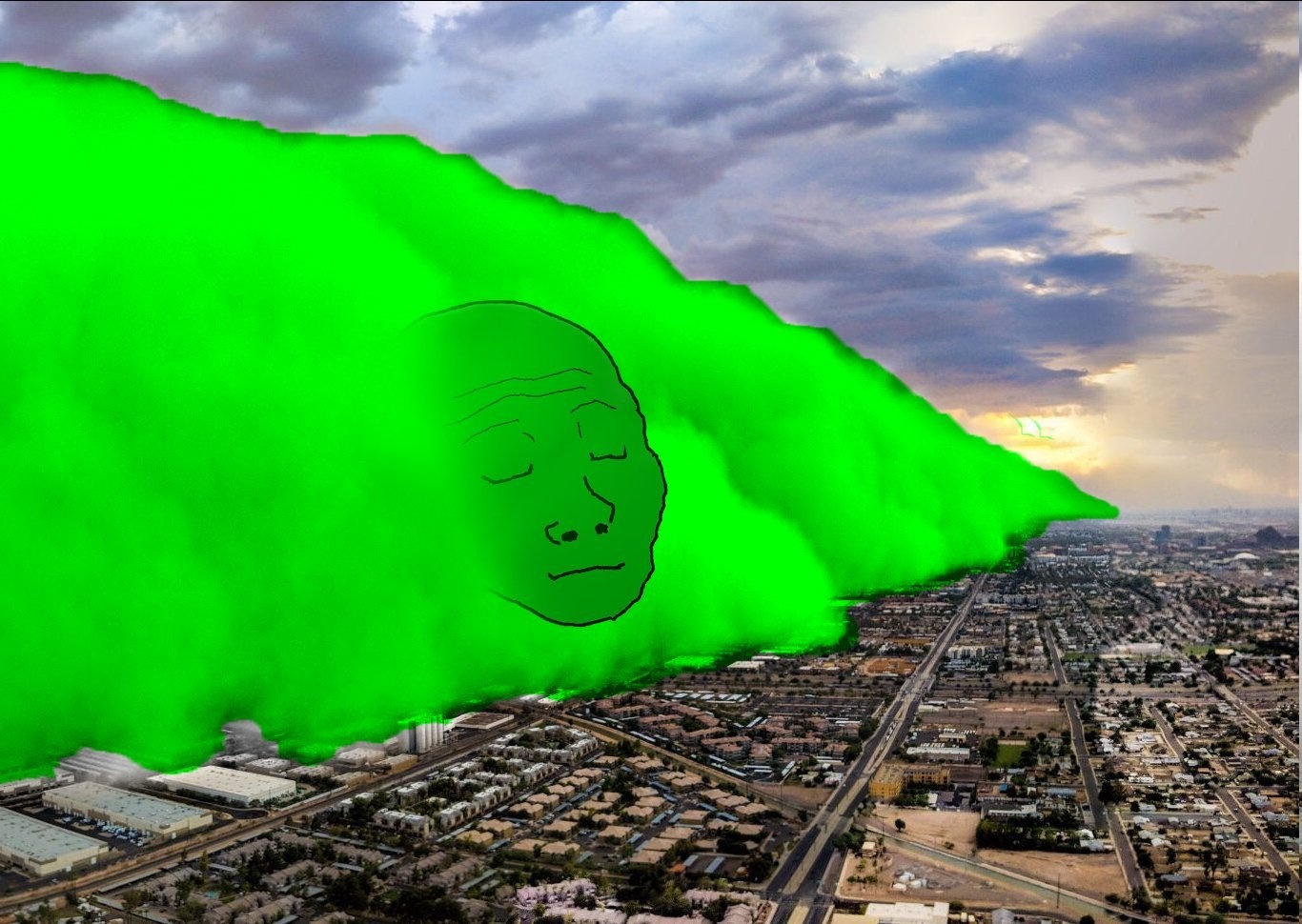 Green wave Wojak - a Wojak meme on farm.meme