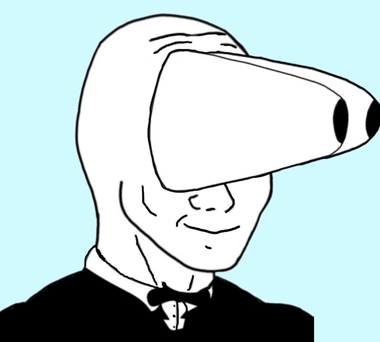 Wojak eyes popping in a tuxedo - a Wojak meme on farm.meme