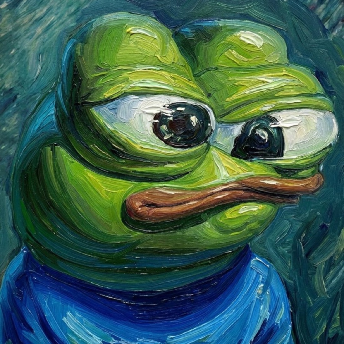Oil painting Apu - a Apu Apustaja meme on farm.meme