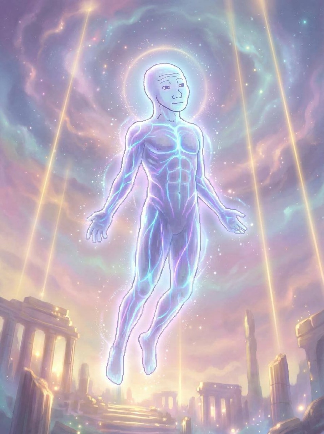 Mythical Wojak ascends - a Wojak meme on farm.meme
