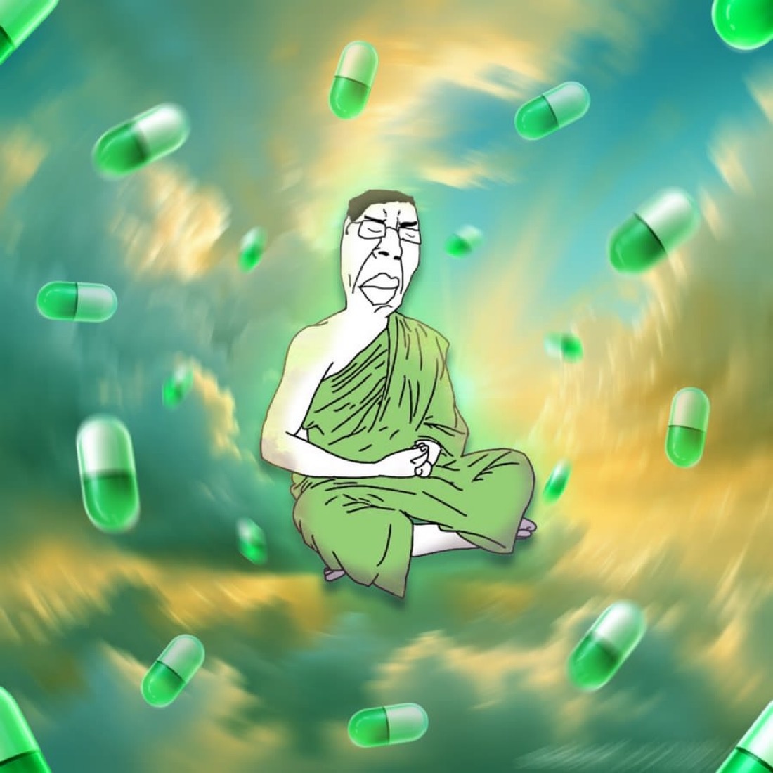 Pumpfun chud monk - a Chud meme on farm.meme