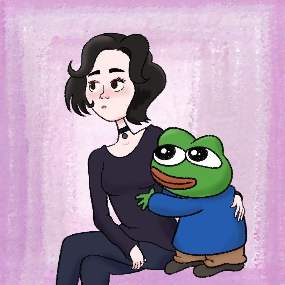Pepe and doomer girl - a Pepe meme on farm.meme