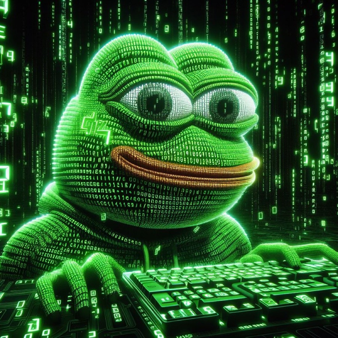 Pepe enters the matrix - a Pepe meme on farm.meme