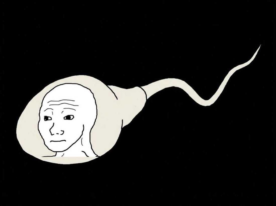 Sperm jak - a Wojak meme on farm.meme