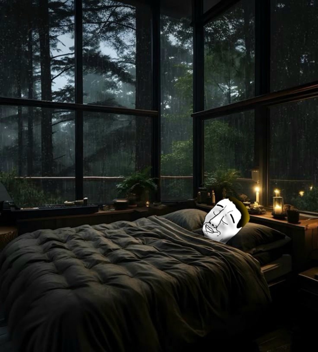 Comfy chudjak in bed. Sleepy time. - a Chud meme on farm.meme