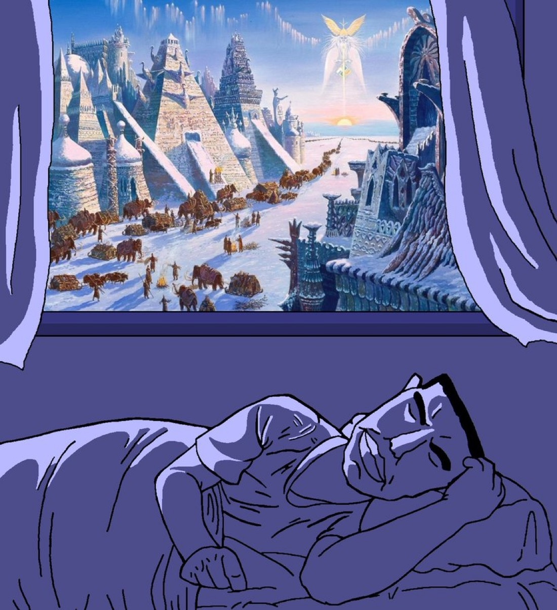Chud sleeps and misses Agartha outside - a Chud meme on farm.meme