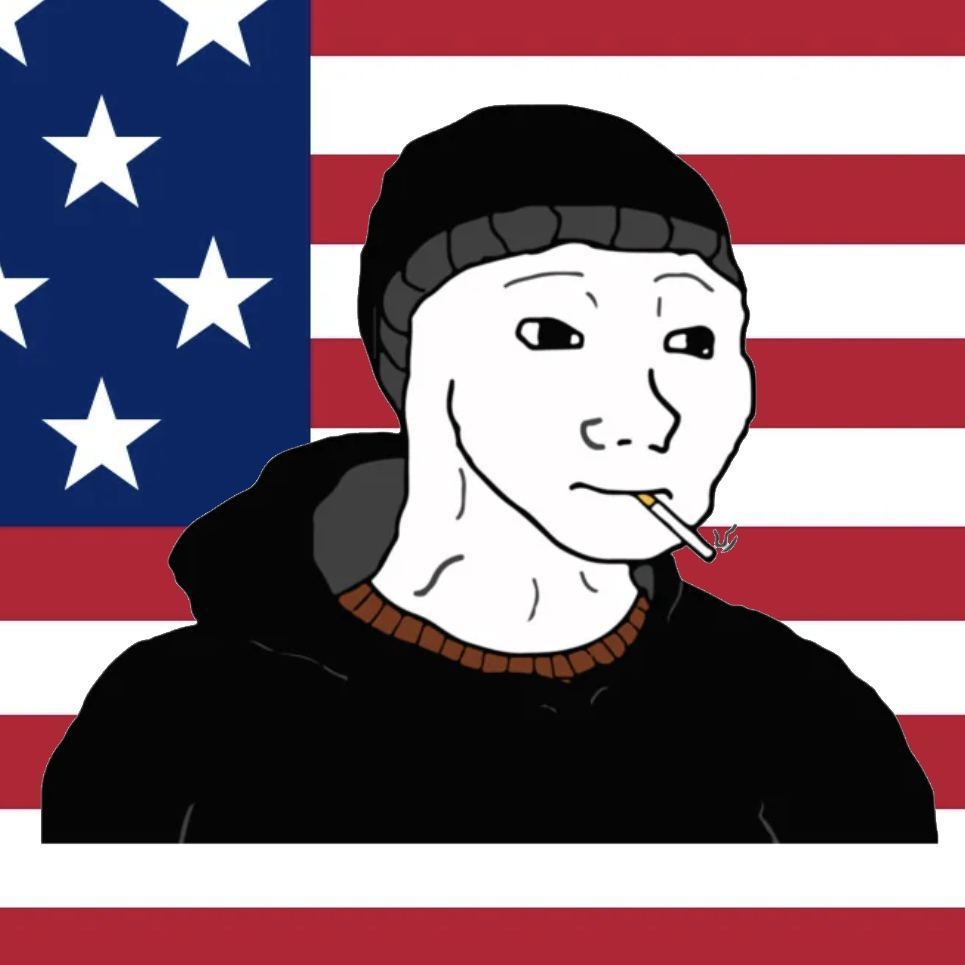 American doomer - a Wojak meme on farm.meme