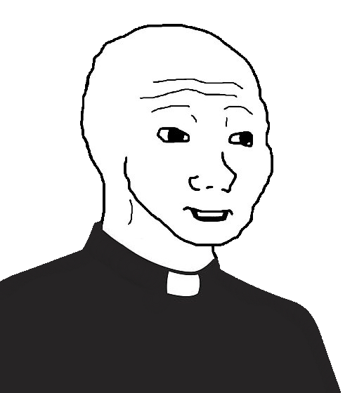 Surprised Catholic Priest Wojak - a Wojak meme on farm.meme