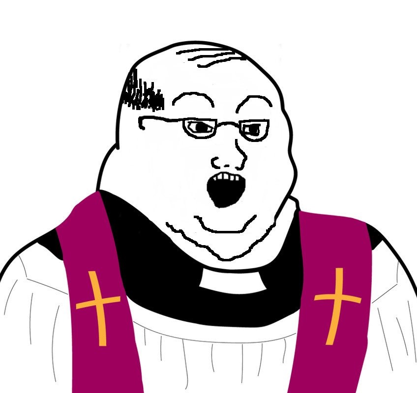Fat soyjak Catholic priest - a Soyjak meme on farm.meme