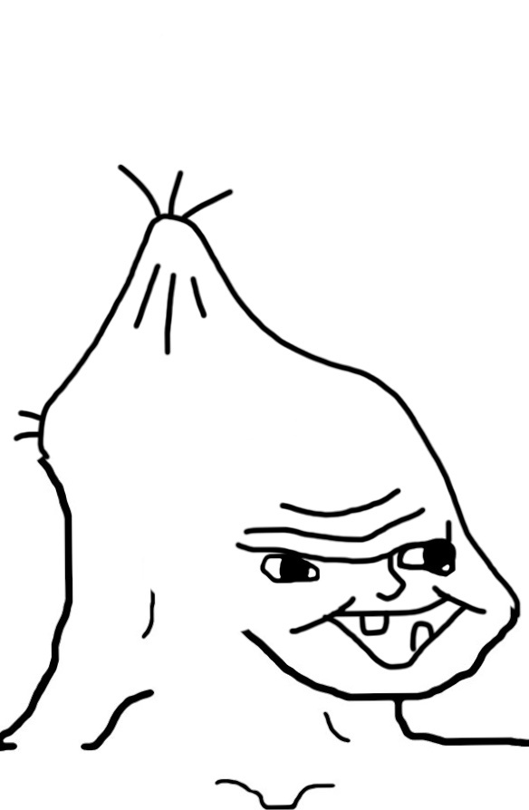 Brainlet with bump on his head - a Brainlet meme on farm.meme