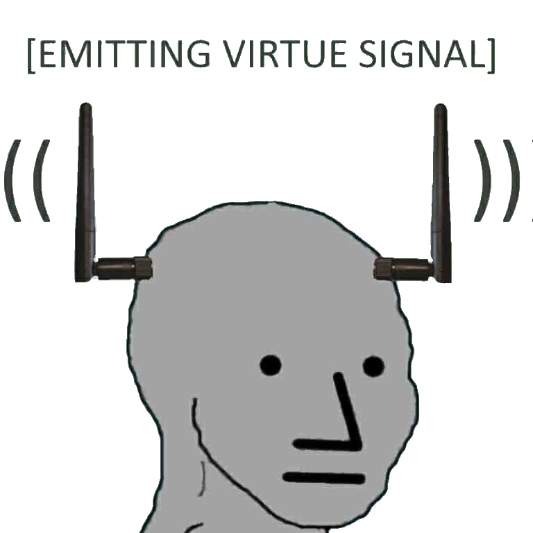 NPC emitting virtue signal - a NPC meme on farm.meme