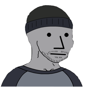 Wojak NPC in beanie - a NPC meme on farm.meme