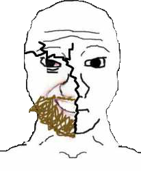 Coomer breaking through Wojak - a Coomer meme on farm.meme