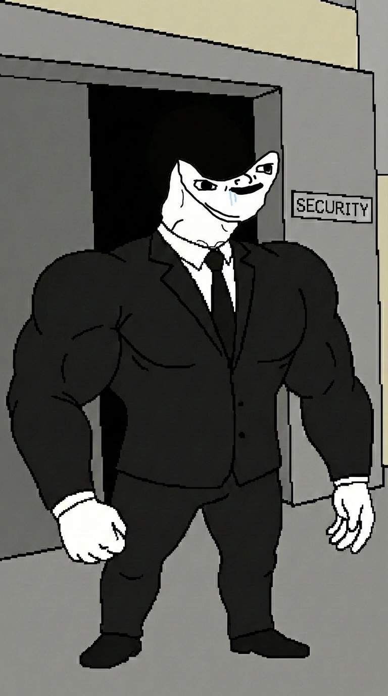 Chad muscular jacked security guard bouncer Brainlet - a Brainlet meme on farm.meme