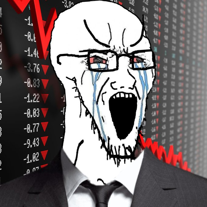 Raging Soyjak losing it all in the markets - a Soyjak meme on farm.meme