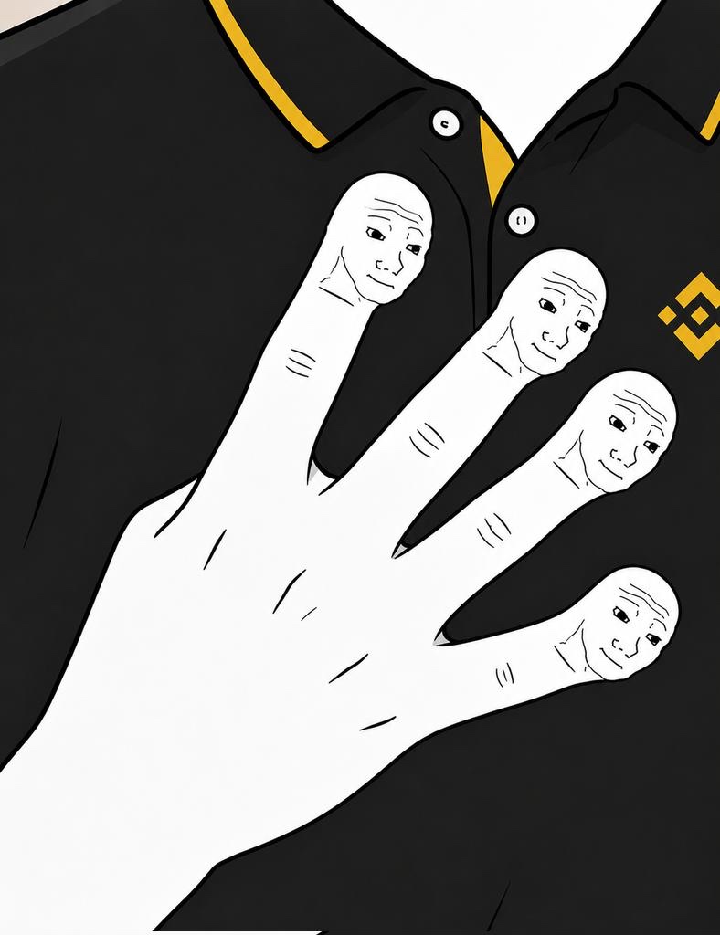 4 CZ Binance Wojak hand - a Wojak meme on farm.meme