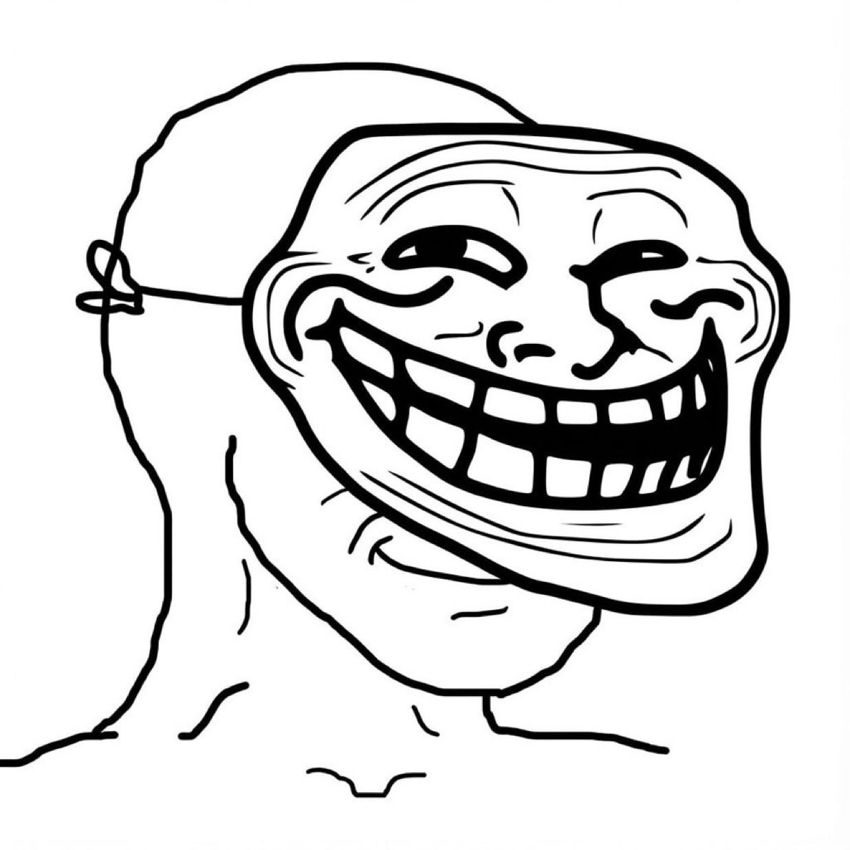 Trollface mask Wojak - a Wojak meme on farm.meme
