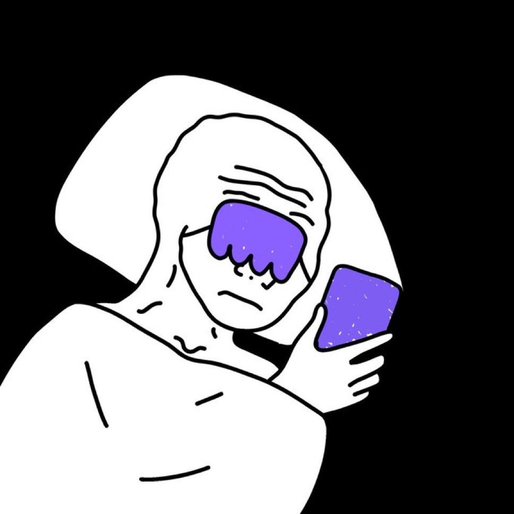 Wojak is doomscrolling in a Kraken mask - a Wojak meme on farm.meme